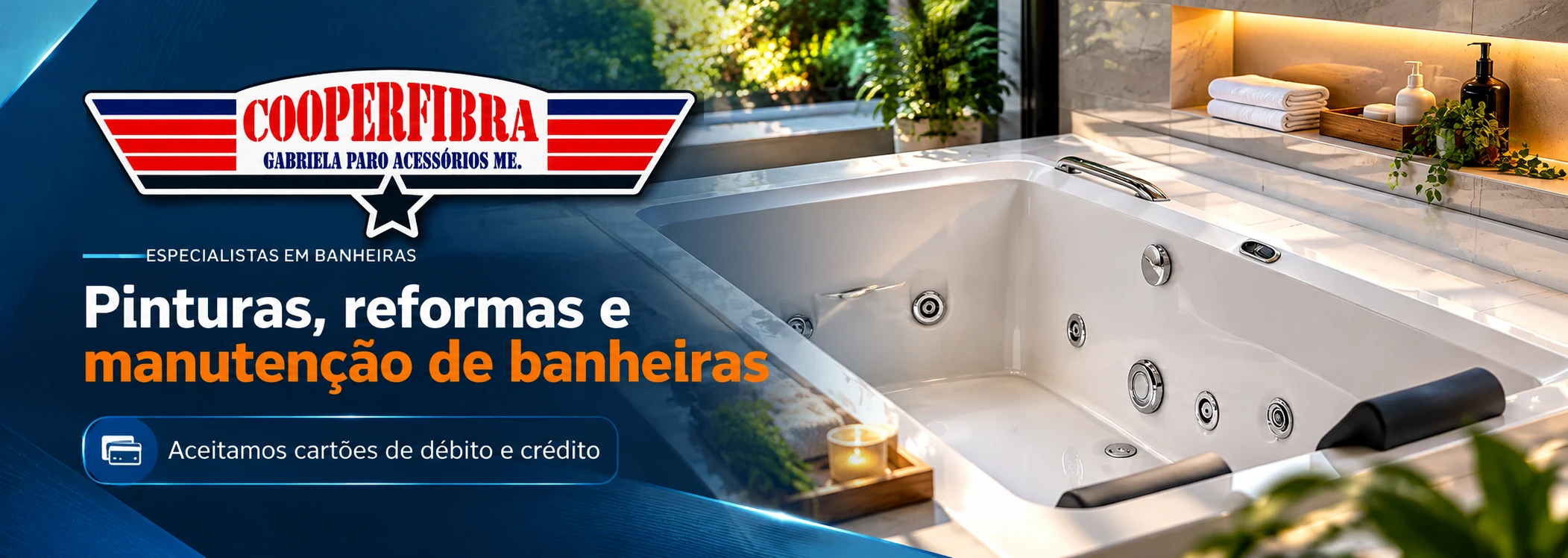 Cooper Fibra — pinturas, reformas e manutenção de banheiras